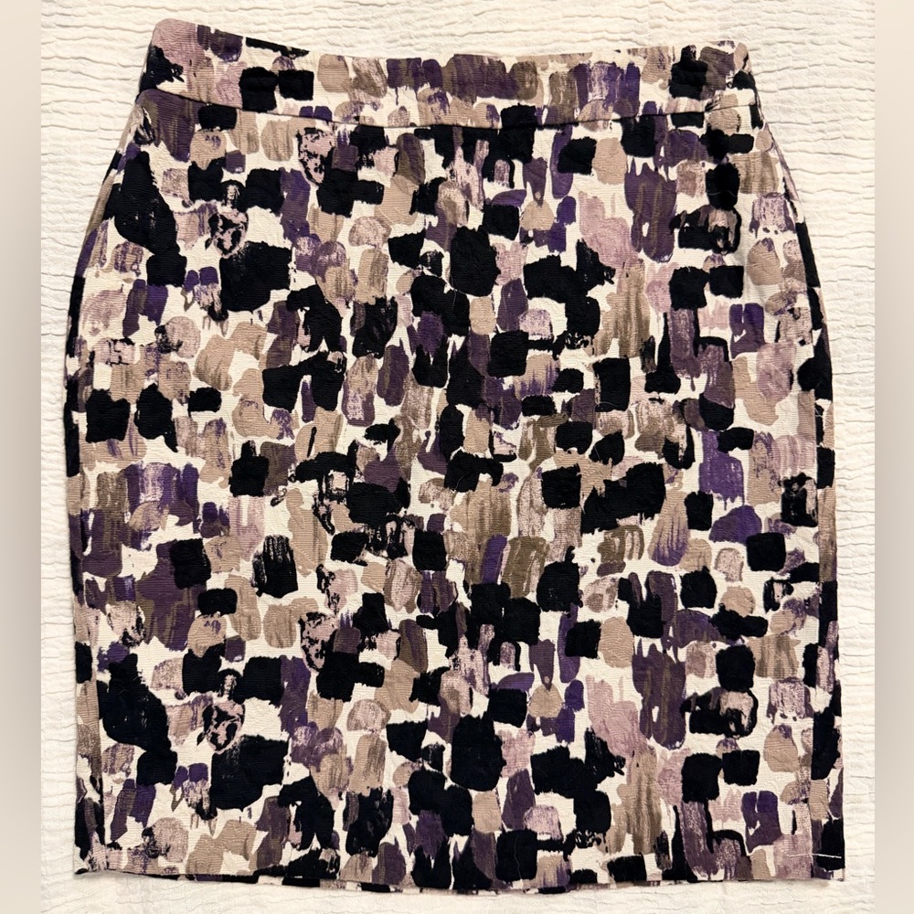 Ann Taylor Multicolor Abstract Pencil Skirt